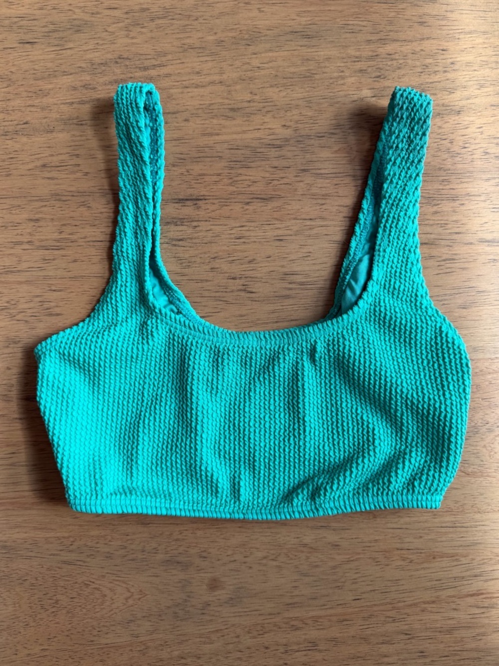 Women’s | Billabong Scrunch Bikini Top, Teal Textured | Size Small/Medium